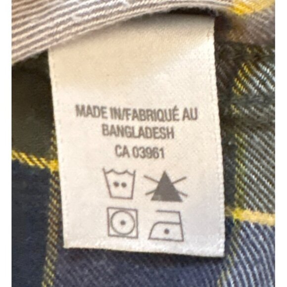 Wind River Shirt Mens Lrg Green Blue Plaid Button-Up Long Sleeve Western Pockets - Picture 4 of 4